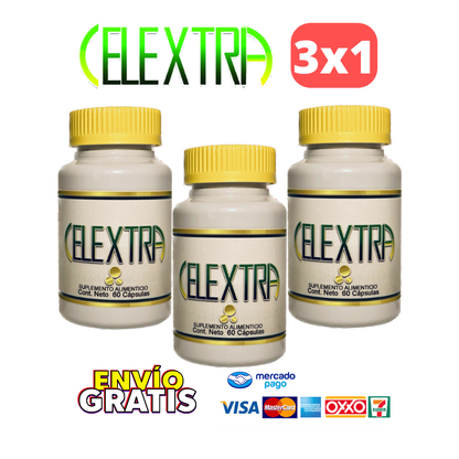 Pack Celextra 60 capsulas oferta 3x1  (Chlorella , Aphanizomenon flos aquae AFA ) 3 frascos